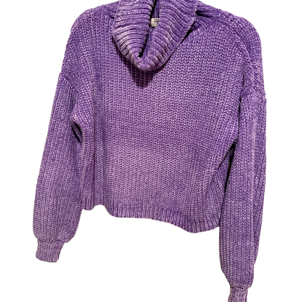 Purple Women’s Juniors Sweater Turtlenecks loosefitting - Picture 2 of 6